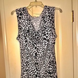 Cowl Neck Sleeveless Blouse, size XL